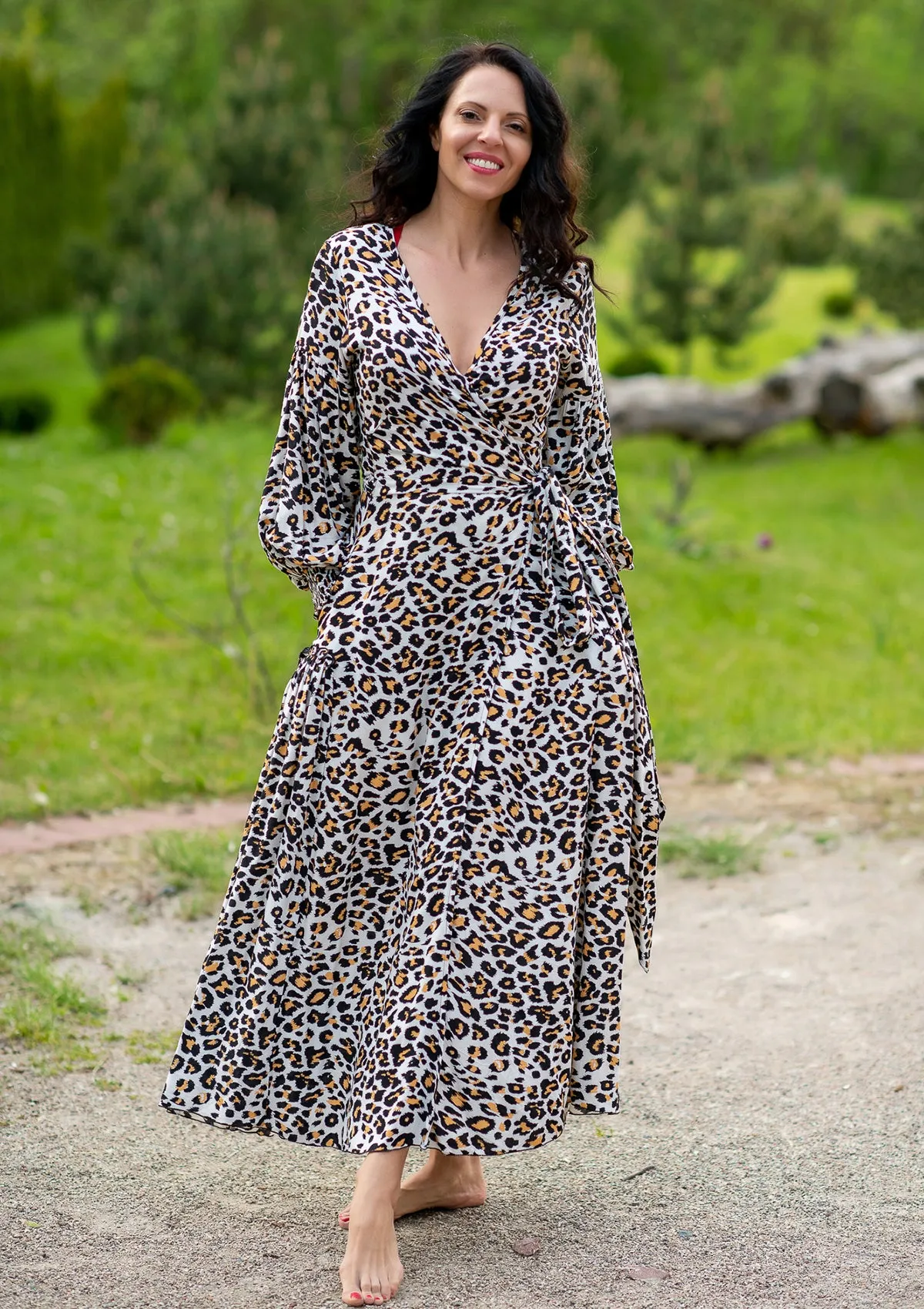 Queen Wrap Leopard Dress