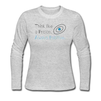 "Think like a Proton" (black) - Women's Long Sleeve T-Shirt