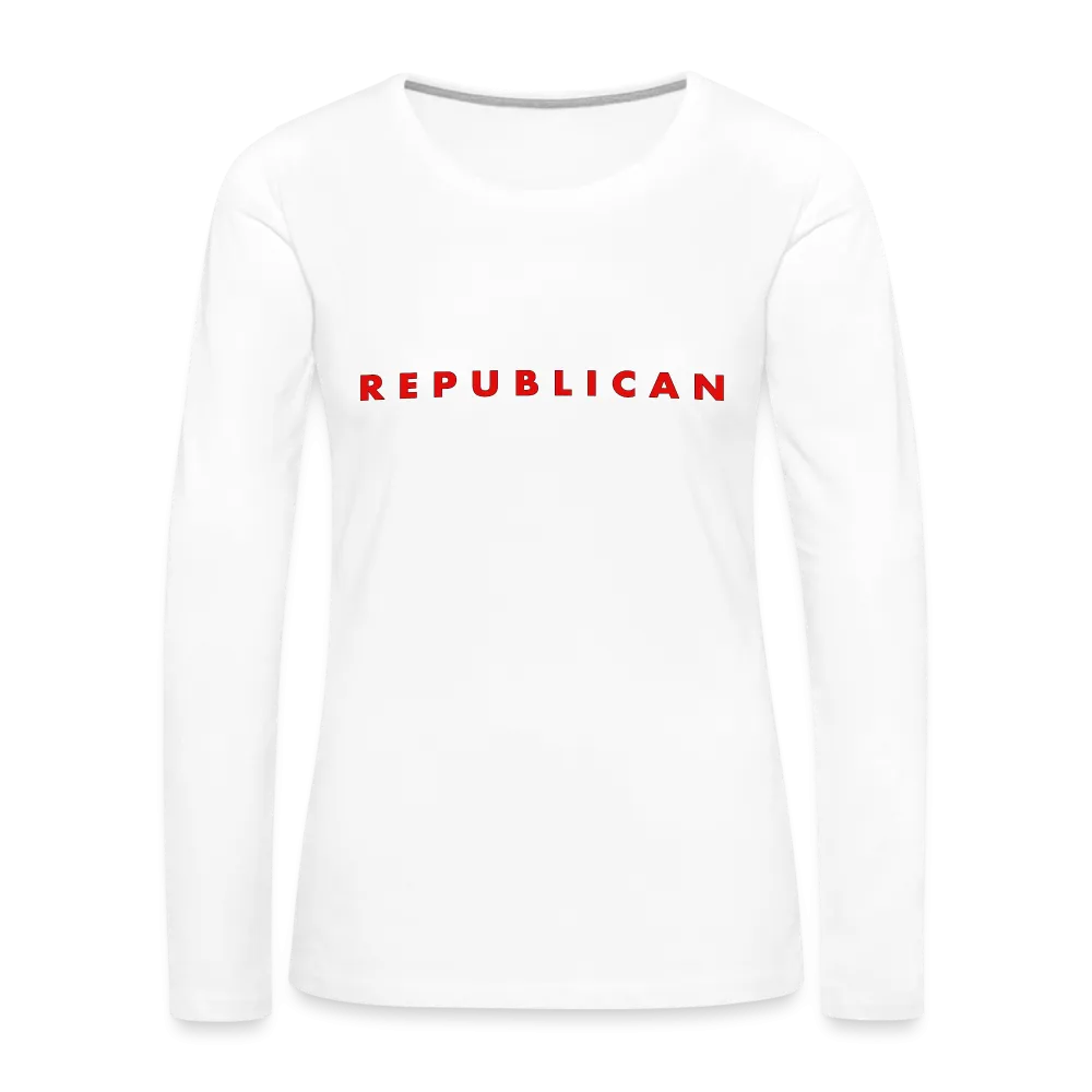 Republican Women's Premium Long Sleeve T-Shirt (Red Letters)