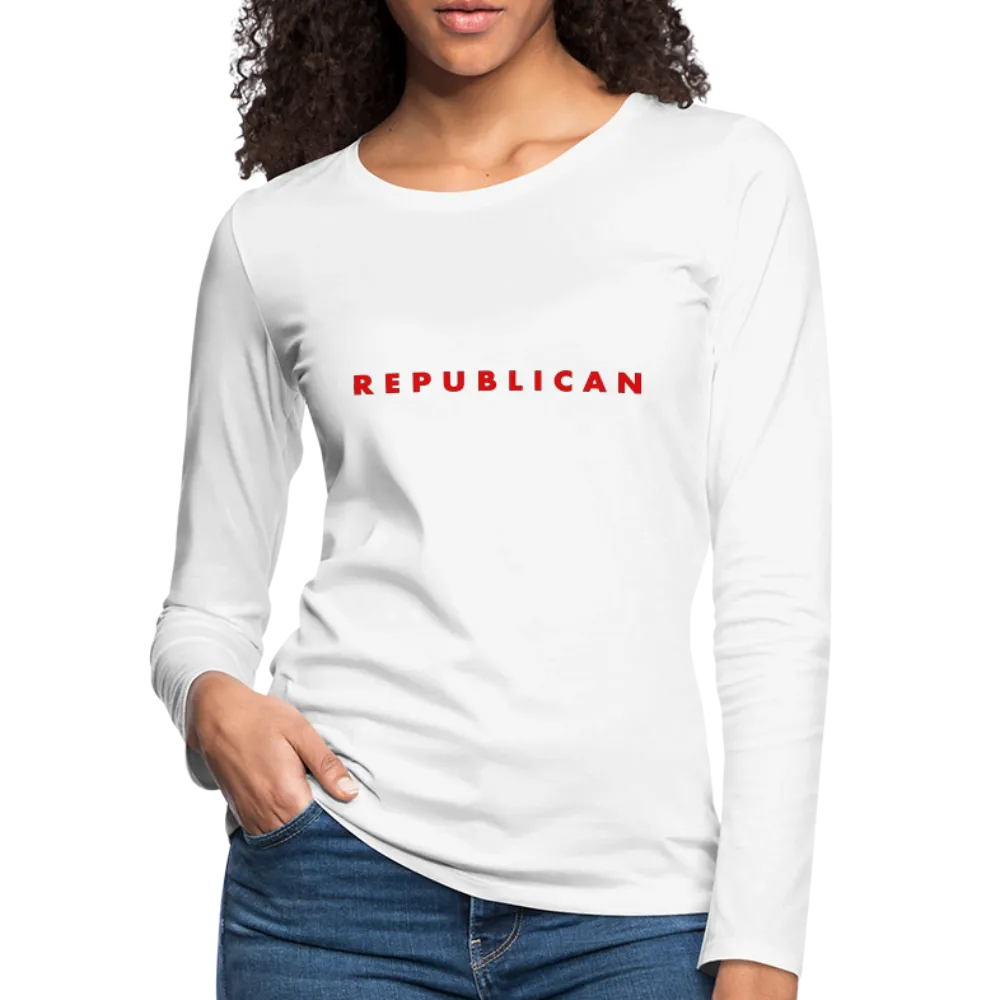 Republican Women's Premium Long Sleeve T-Shirt (Red Letters)