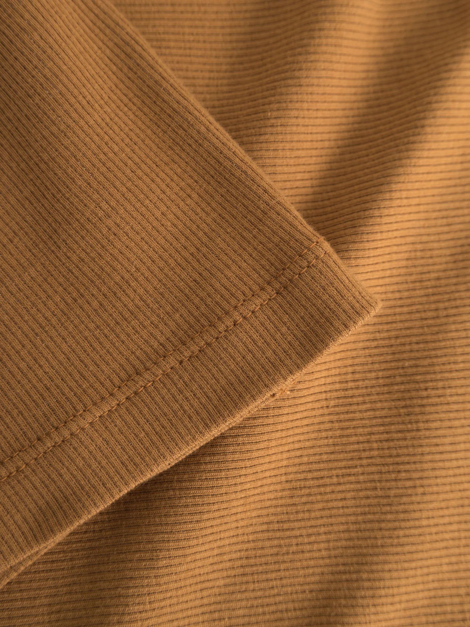 Rib high neck long sleeve - Brown Sugar