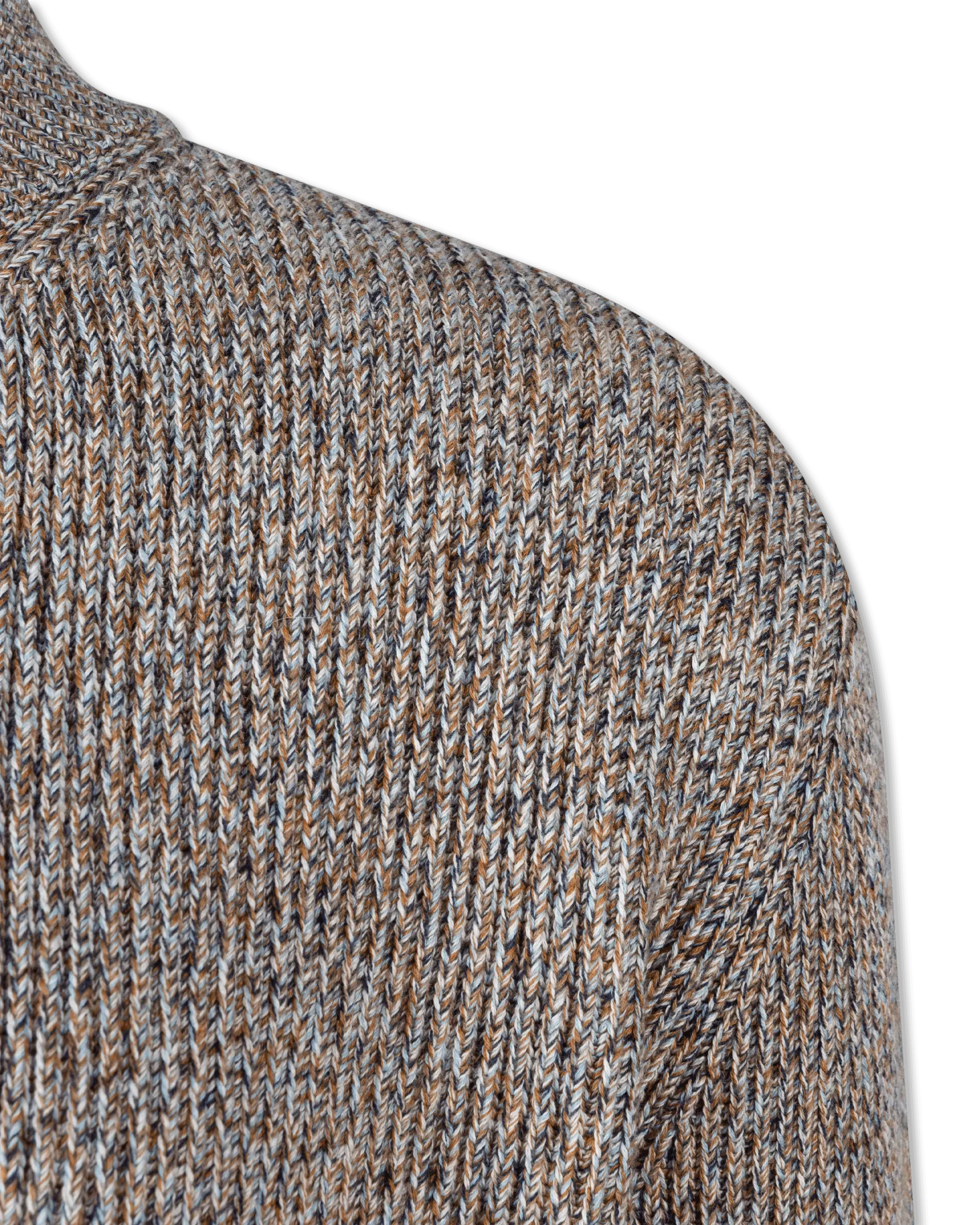 Ribbed Knit Zip Up Sweater