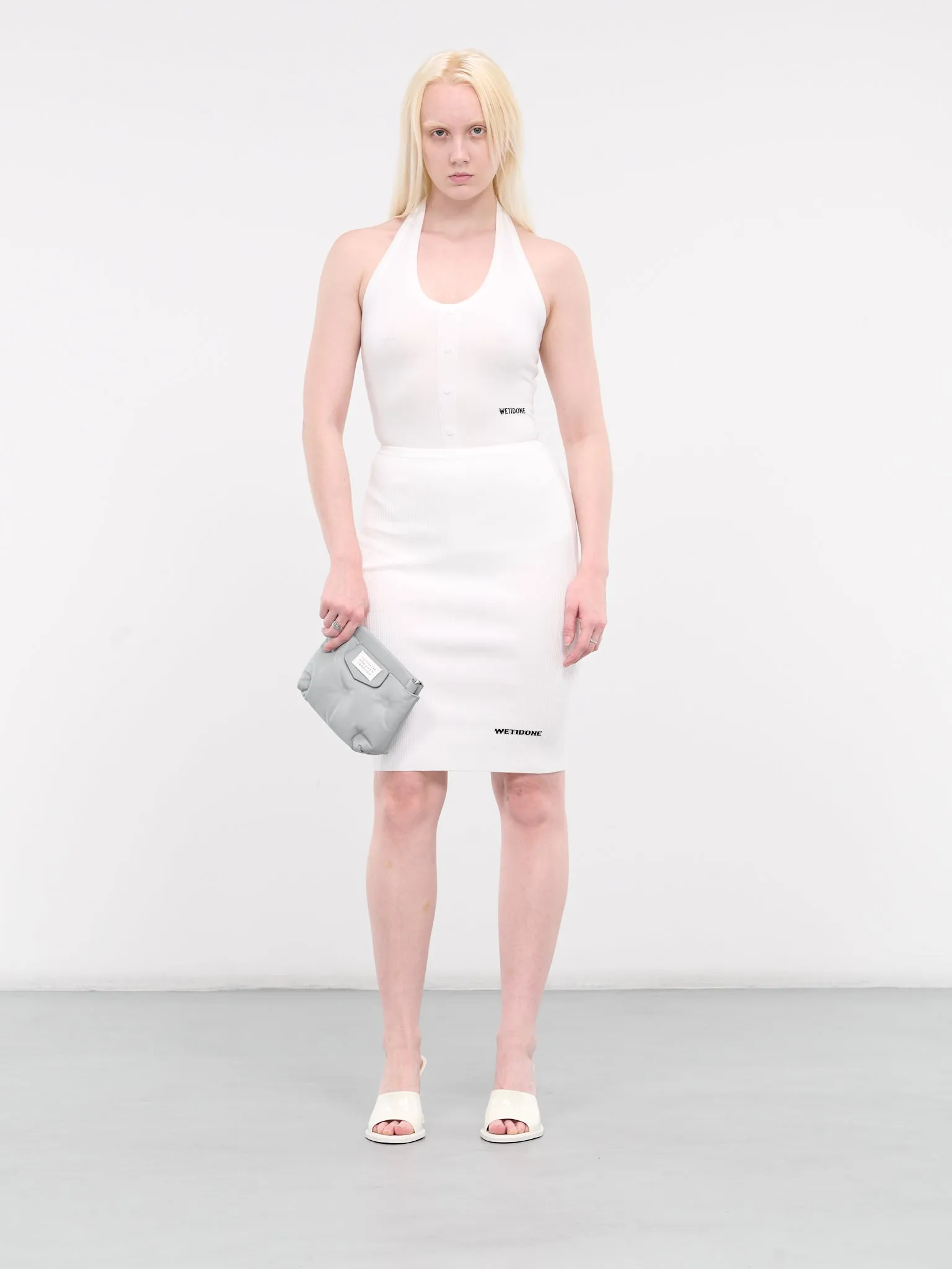Ribbed Pencil Skirt (KS1-24-602-W-WHITE)