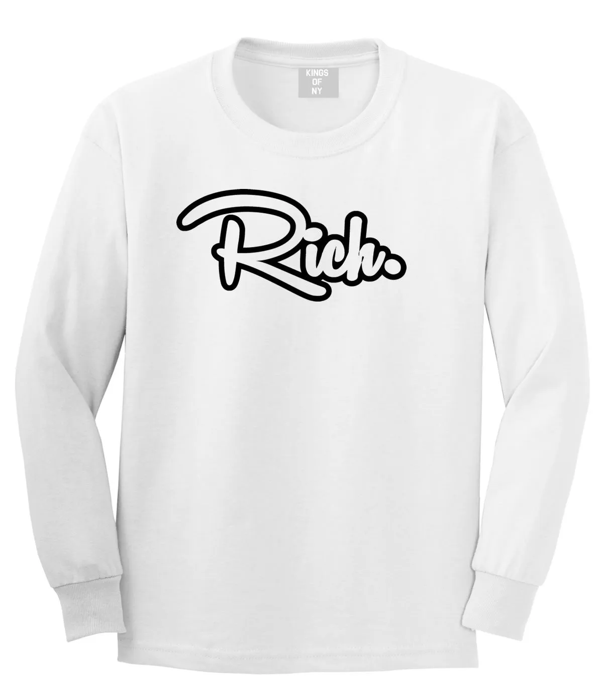 Rich Script Long Sleeve Boys Kids T-Shirt