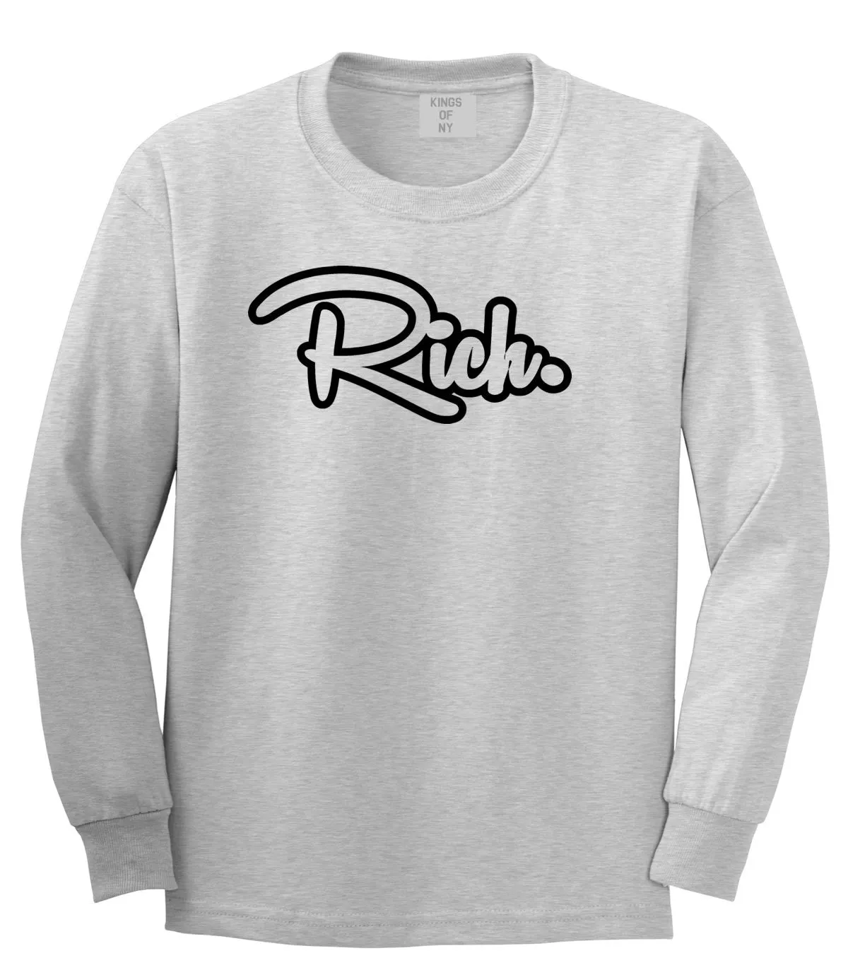 Rich Script Long Sleeve Boys Kids T-Shirt