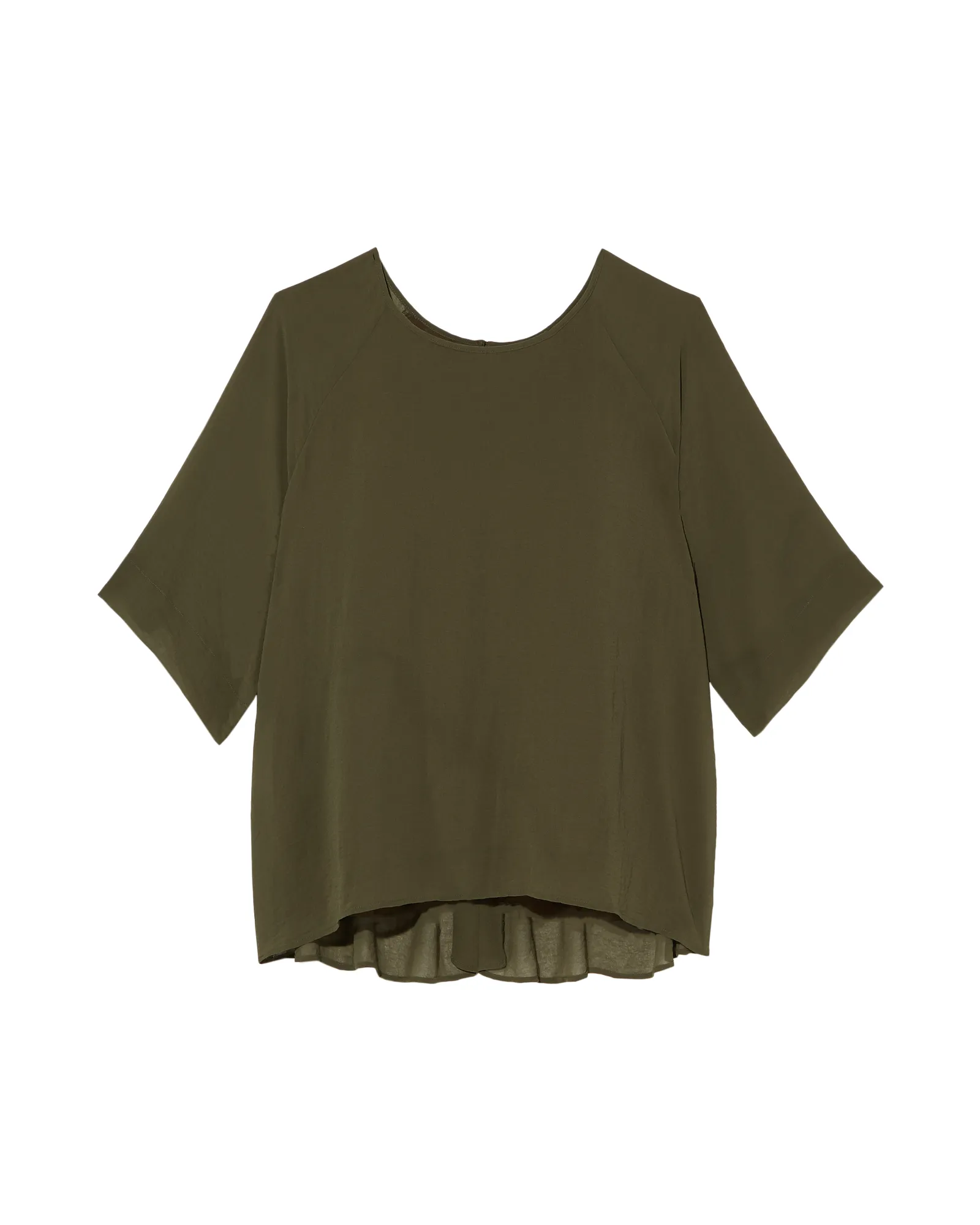 Stephy Mix Blouse | Olive Green