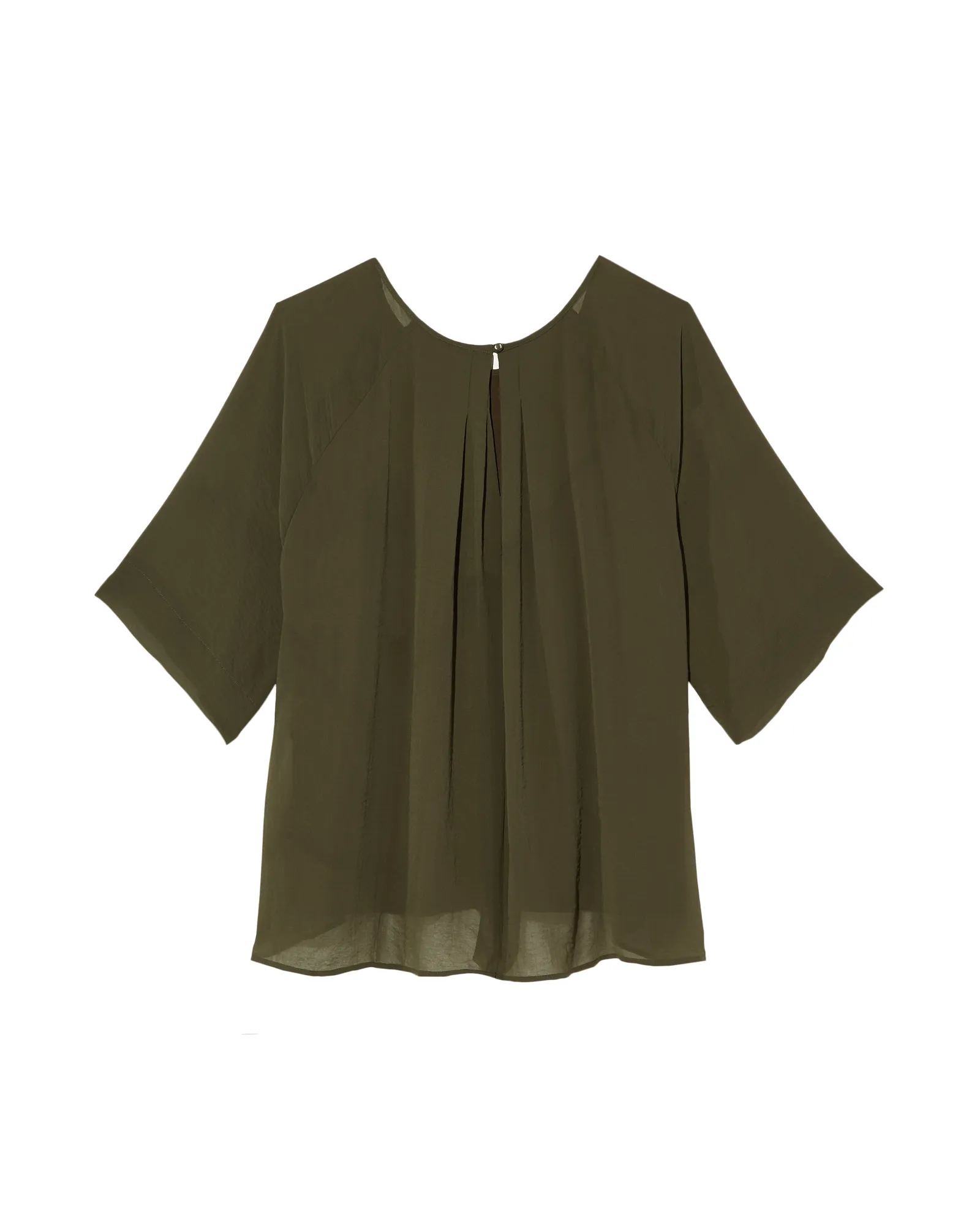 Stephy Mix Blouse | Olive Green
