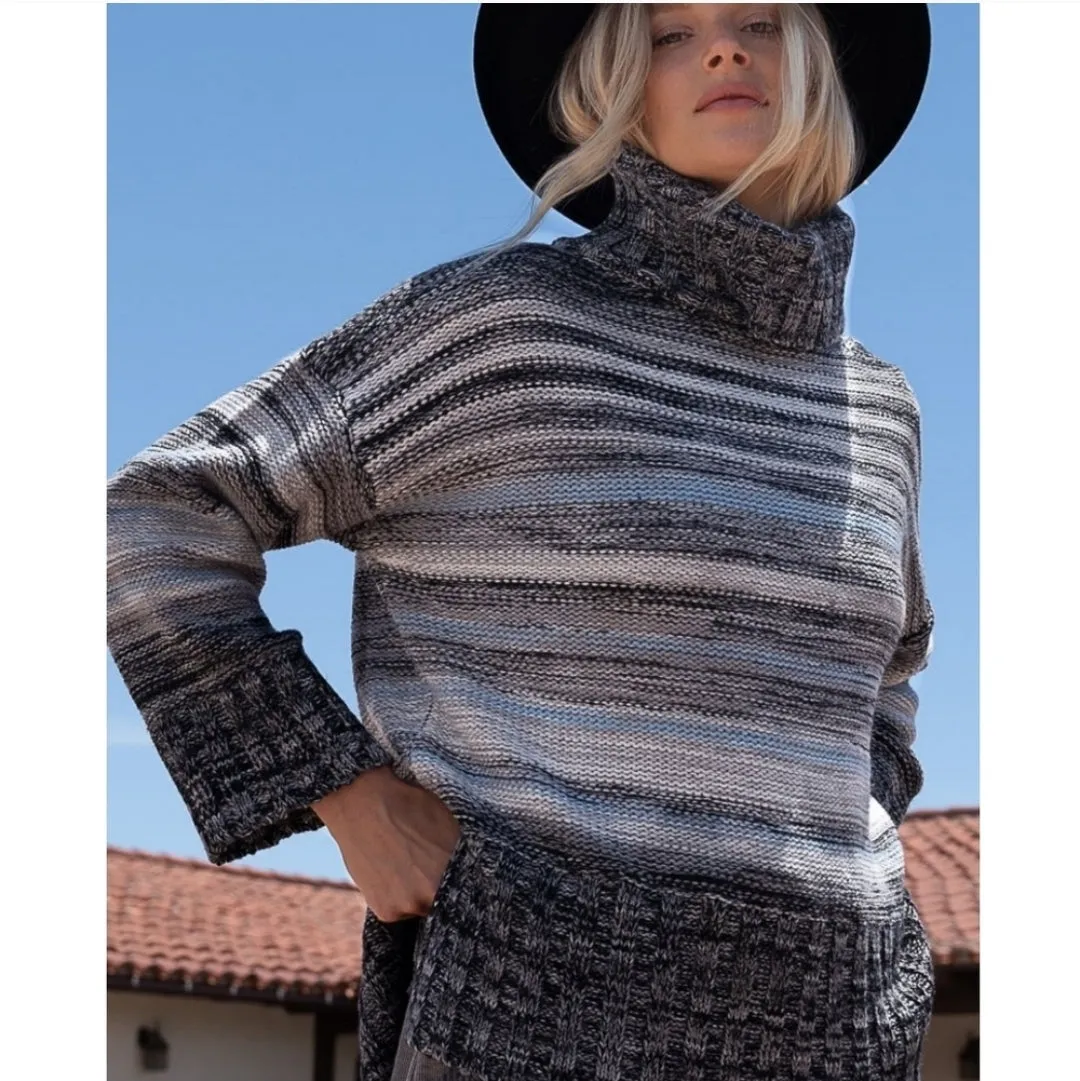 Striped Turtleneck Sweater