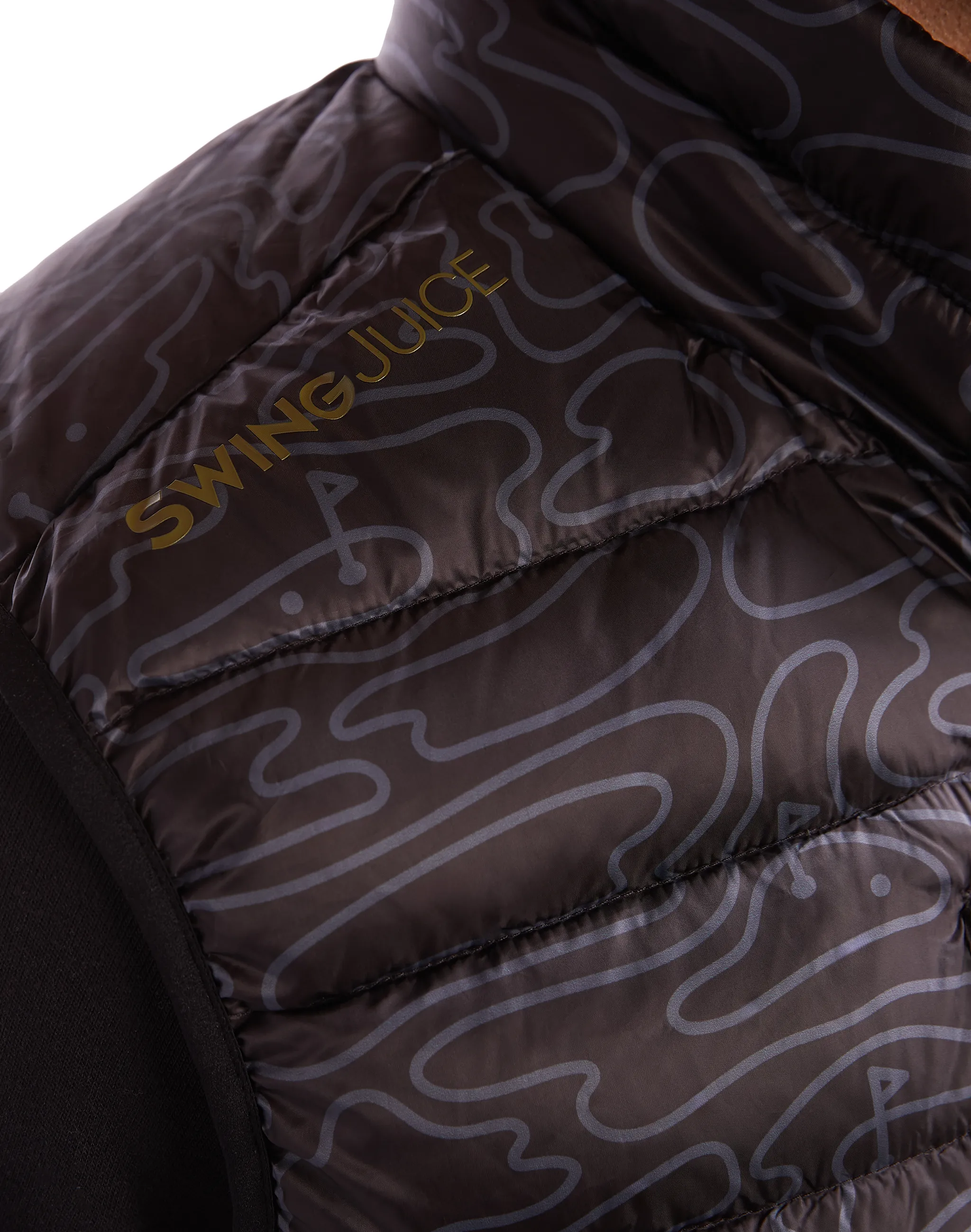 Swing Juice Golf Rhythmic Lines Men's Packable Puffer Vest