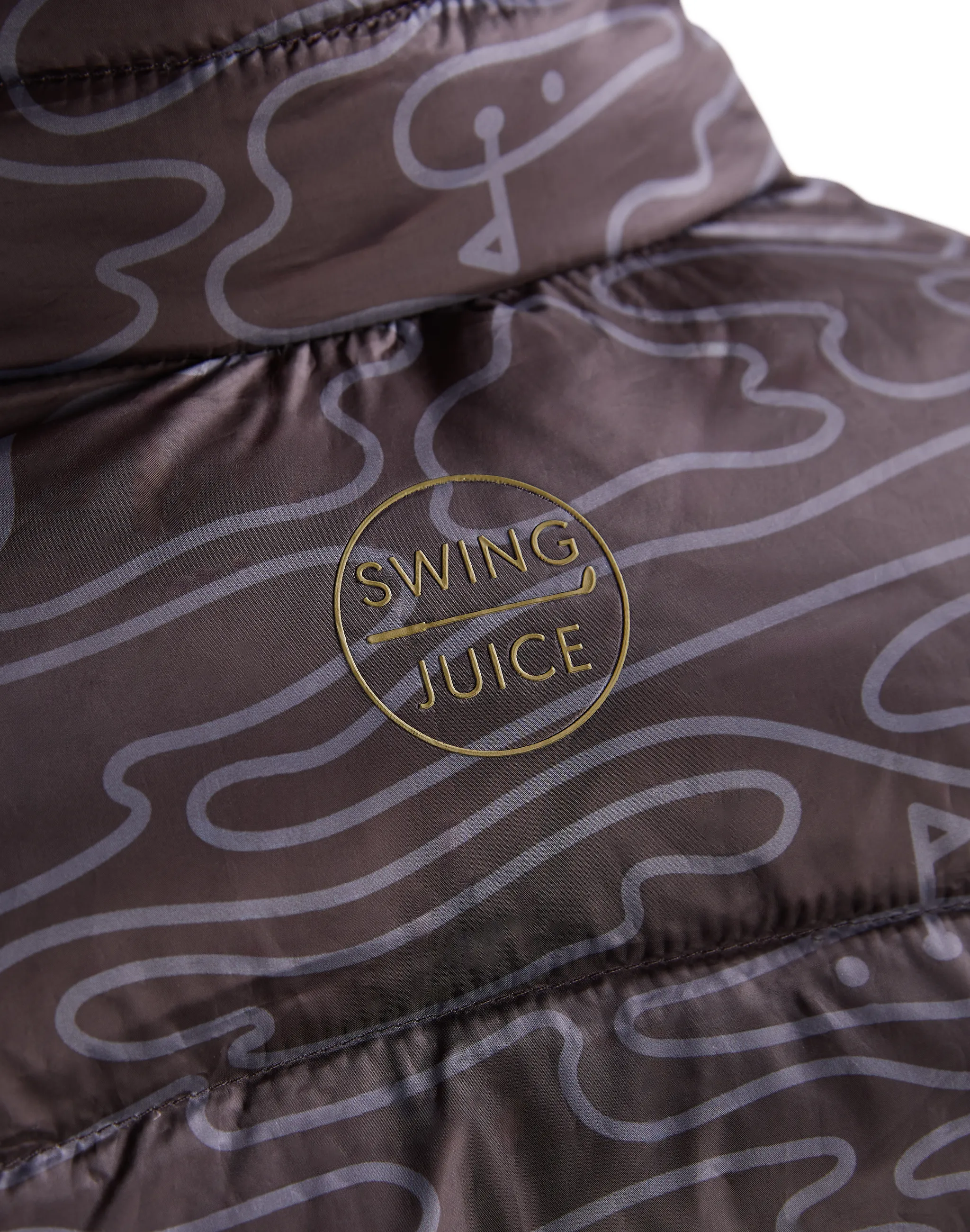 Swing Juice Golf Rhythmic Lines Men's Packable Puffer Vest