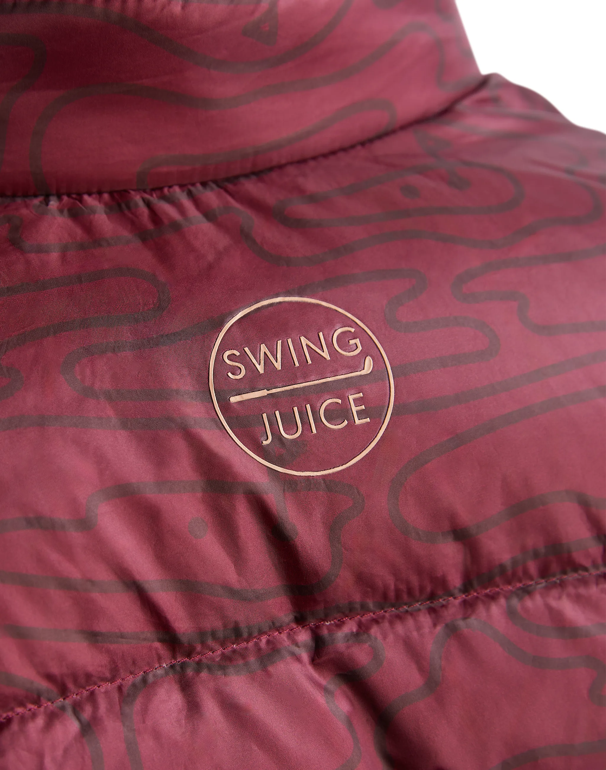 SwingJuice Golf Rhythmic Lines Men's Packable Puffer Vest