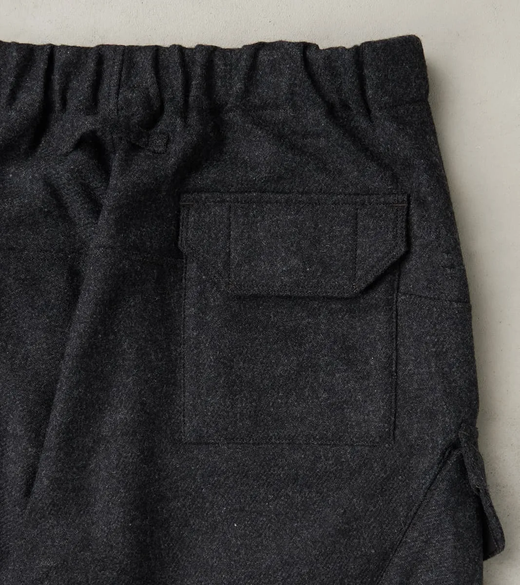 Swiss Army Cargo Trousers - Abraham Moon® Coal Merino Twill