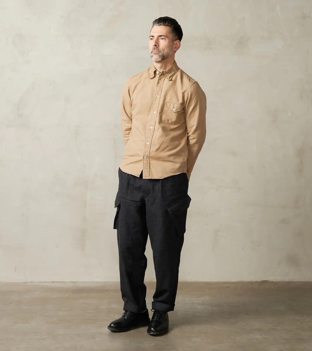 Swiss Army Cargo Trousers - Abraham Moon® Coal Merino Twill