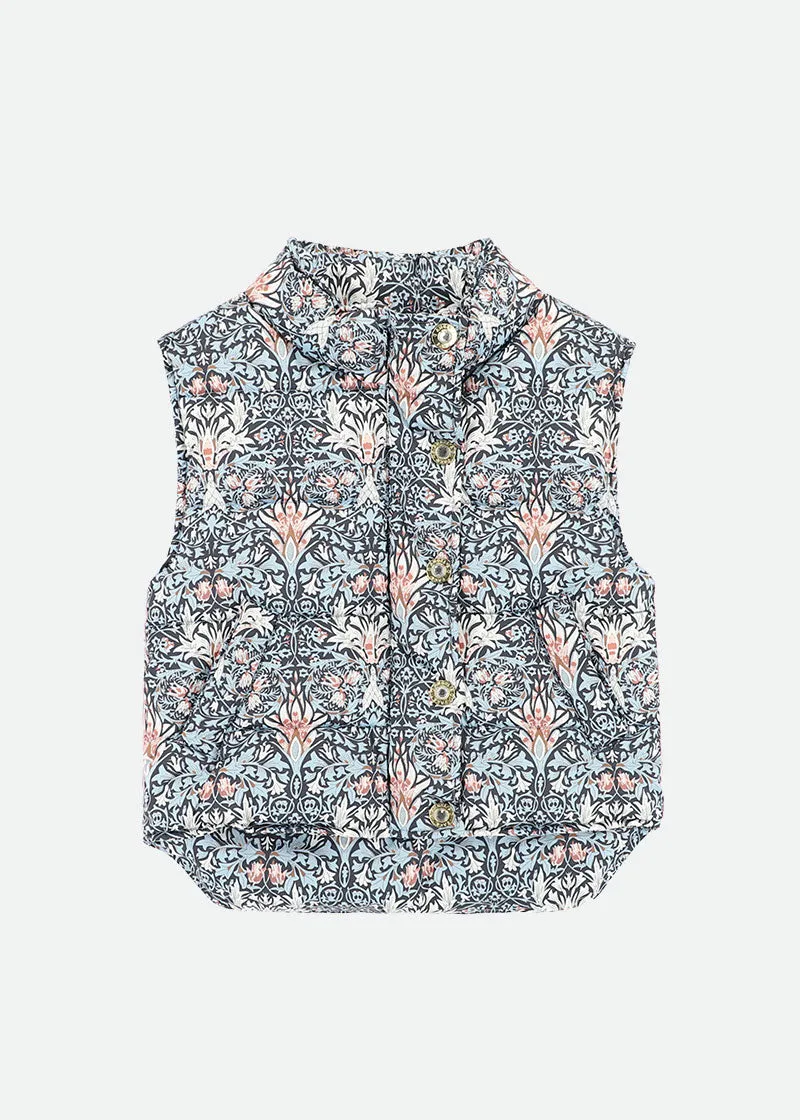 Tabatha Printed Gilet Navy