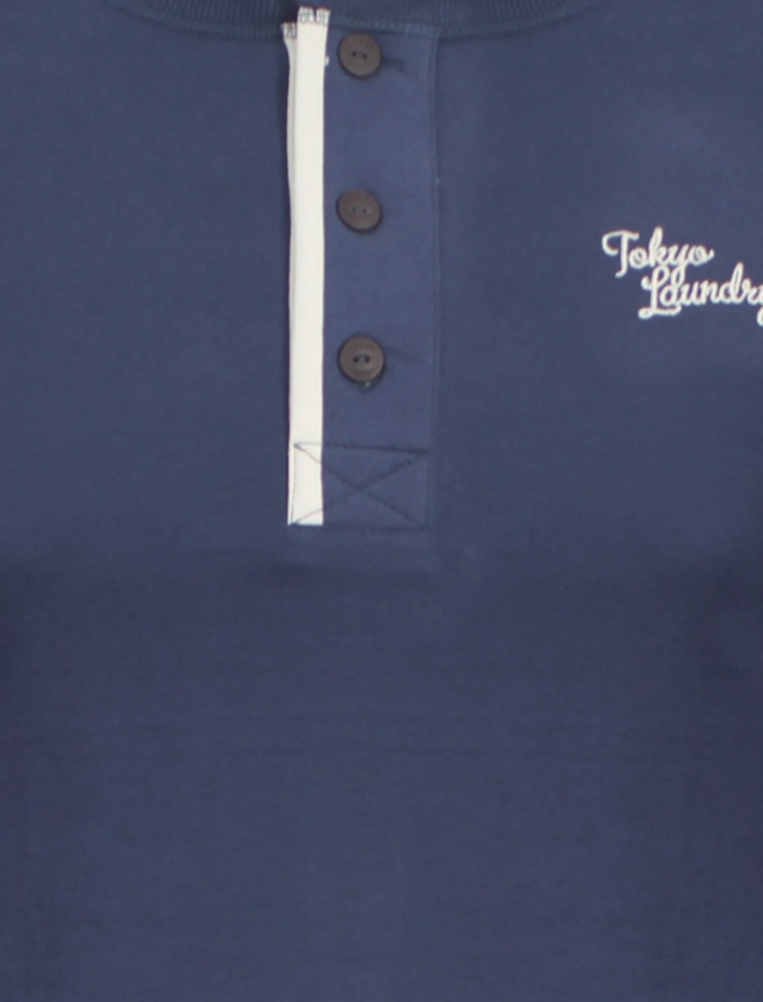 Tokyo Laundry Eskimo Cove blue henley top
