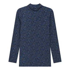 top l/s turtleneck printed - blue print