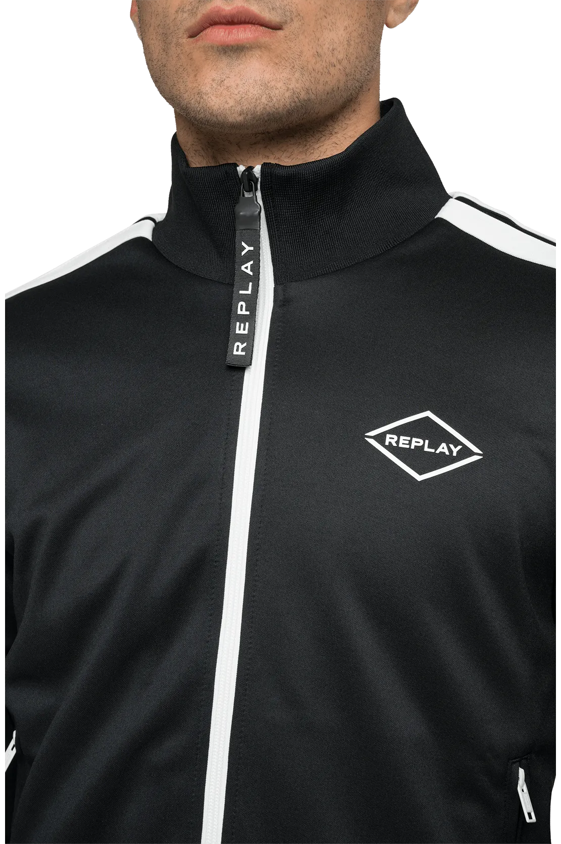 Turtleneck Full-Zipper Sweatshirt