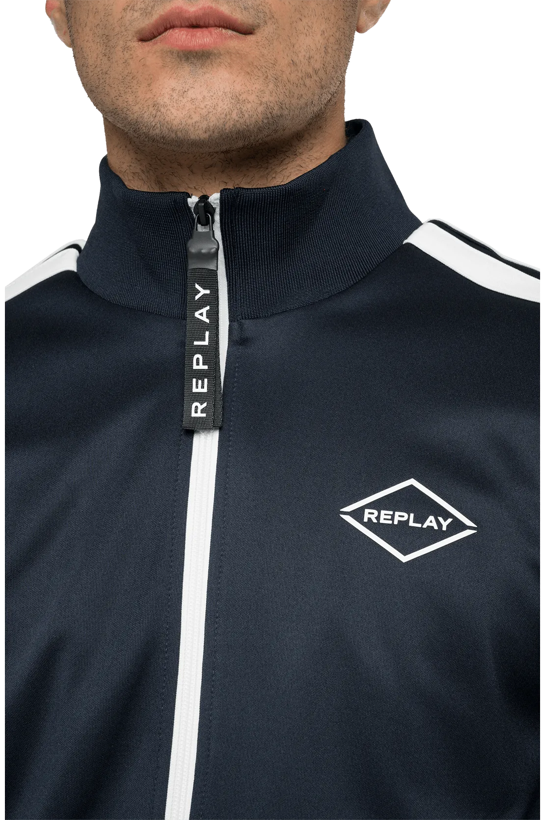 Turtleneck Full-Zipper Sweatshirt