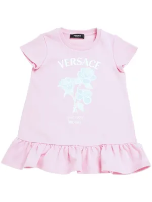 Versace   Cotton sweat dress w/ruffles 