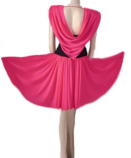 *VINTAGE I. MAGNIN GRAND SWEEP SPRING & SUMMER PARTY DRESS IN GERANIUM