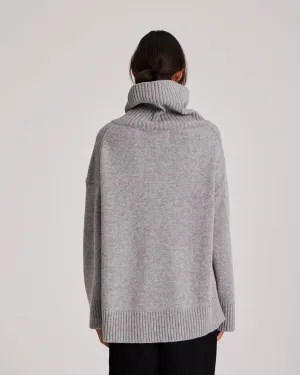 Vita Lambswool Jumper - Grey Melange
