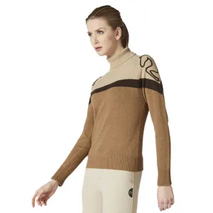 WOMEN&#x27;S TURTLENECK WITH DECORATION CHAMOIS BEIGE