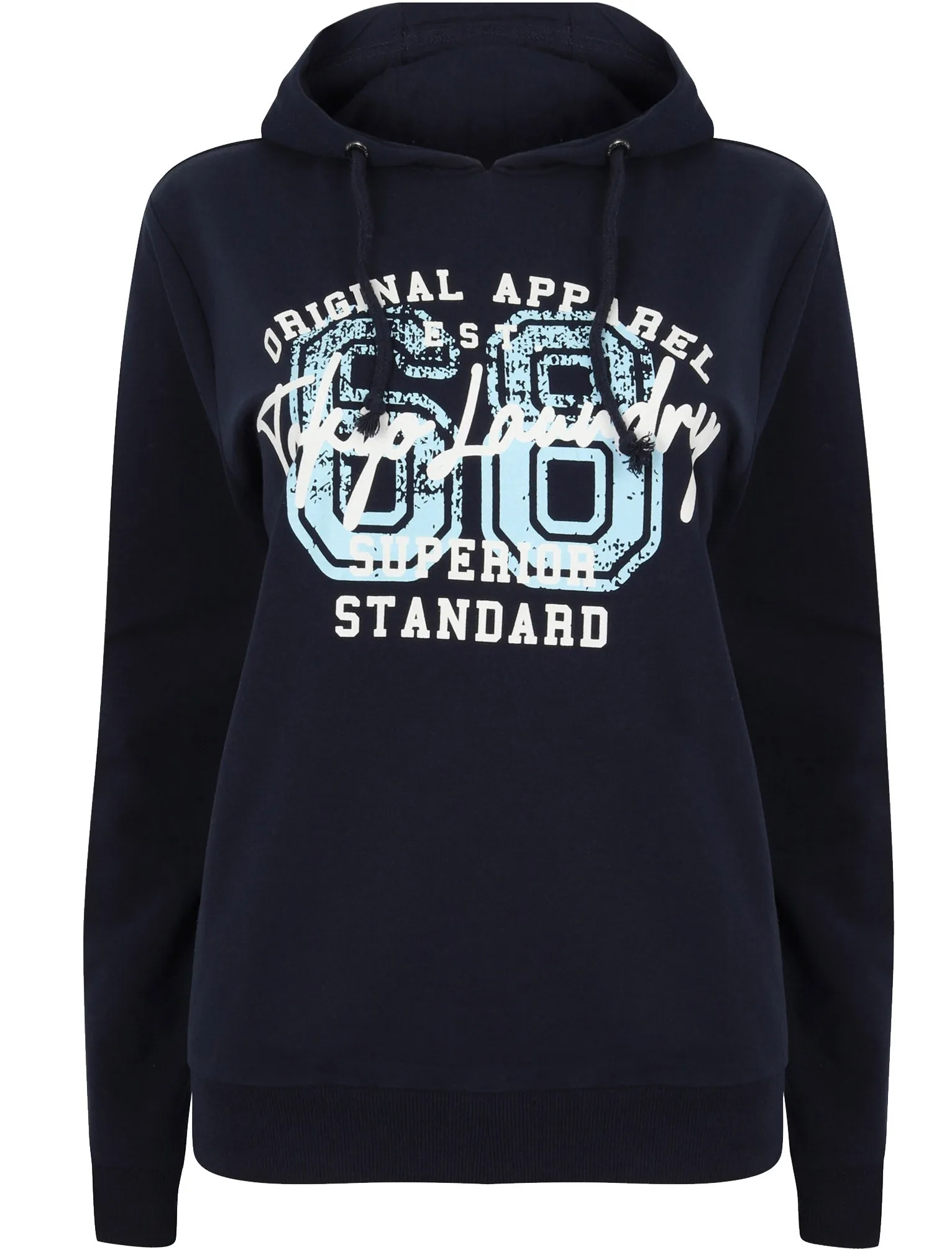 Womens Motif Pullover Hoodie In Peacoat Blue - Tokyo Laundry