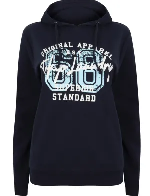 Womens Motif Pullover Hoodie In Peacoat Blue - Tokyo Laundry