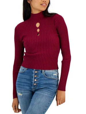 Women's Ribbed Sweater,Burgundy