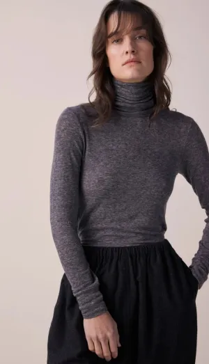 Wool Blend Lightweight Knit Turtleneck