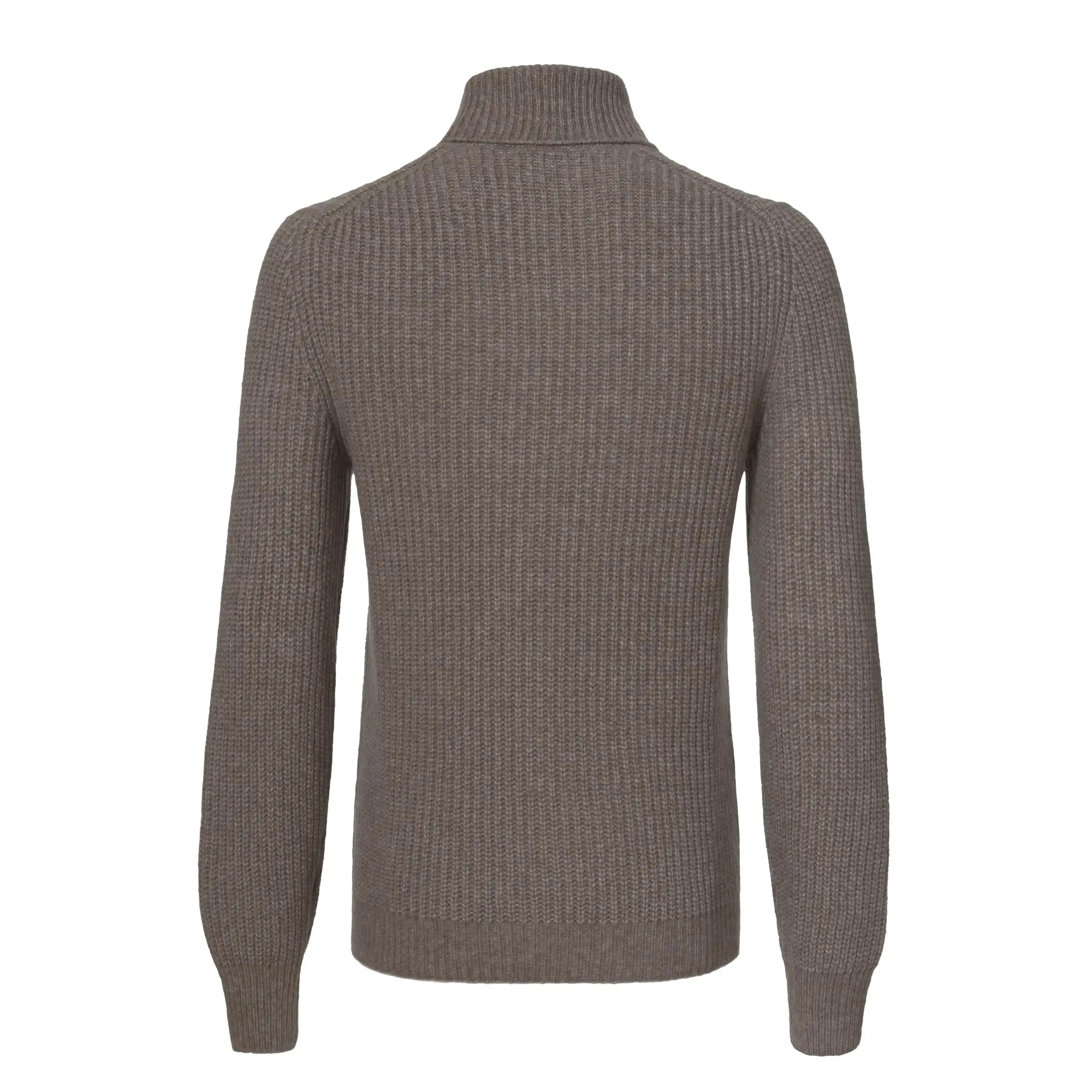 Wool Turtleneck Sweater in Brown