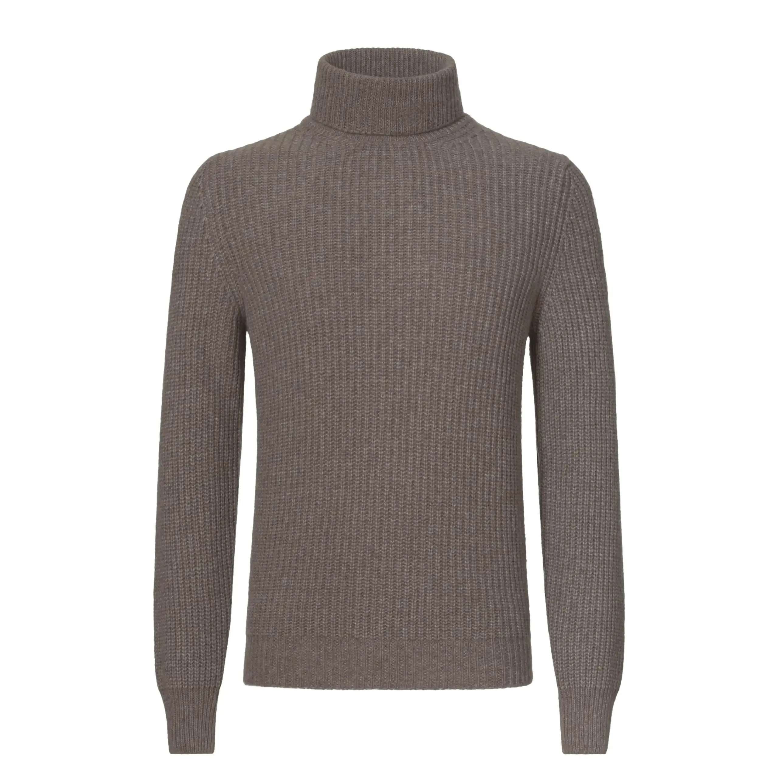 Wool Turtleneck Sweater in Brown