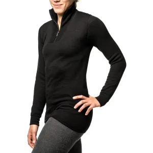 Woolpower Zip Turtleneck 400 Black | Buy Woolpower Zip Turtleneck 400 Black here | Outnorth