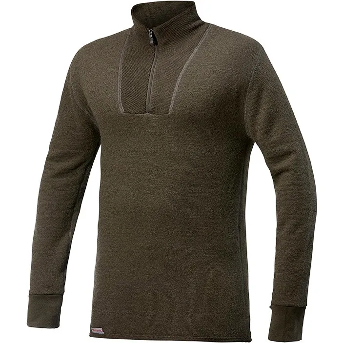 Woolpower Zip Turtleneck 400 Pine Green | Buy Woolpower Zip Turtleneck 400 Pine Green here | Outnorth