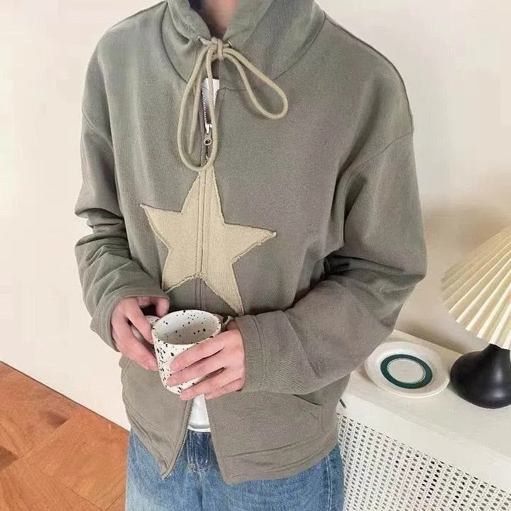 Y2K Stardust Zip-Up Hoodie